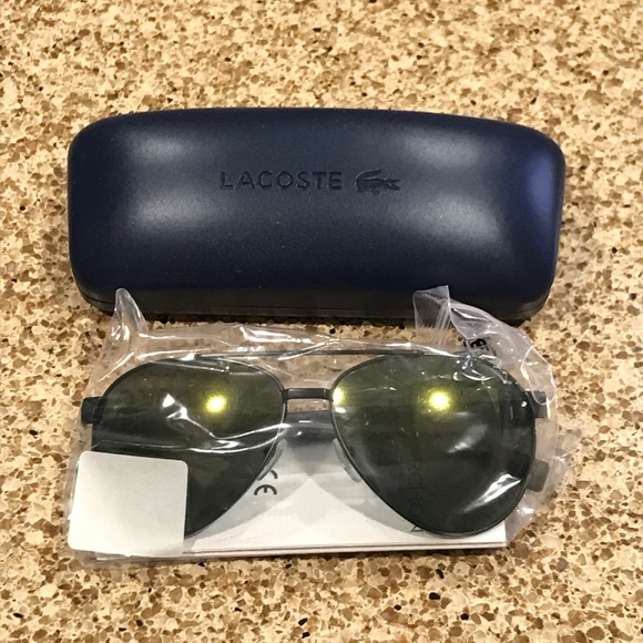 Lacoste Matte Green Aviator Sunglasses - Picture 5 of 5